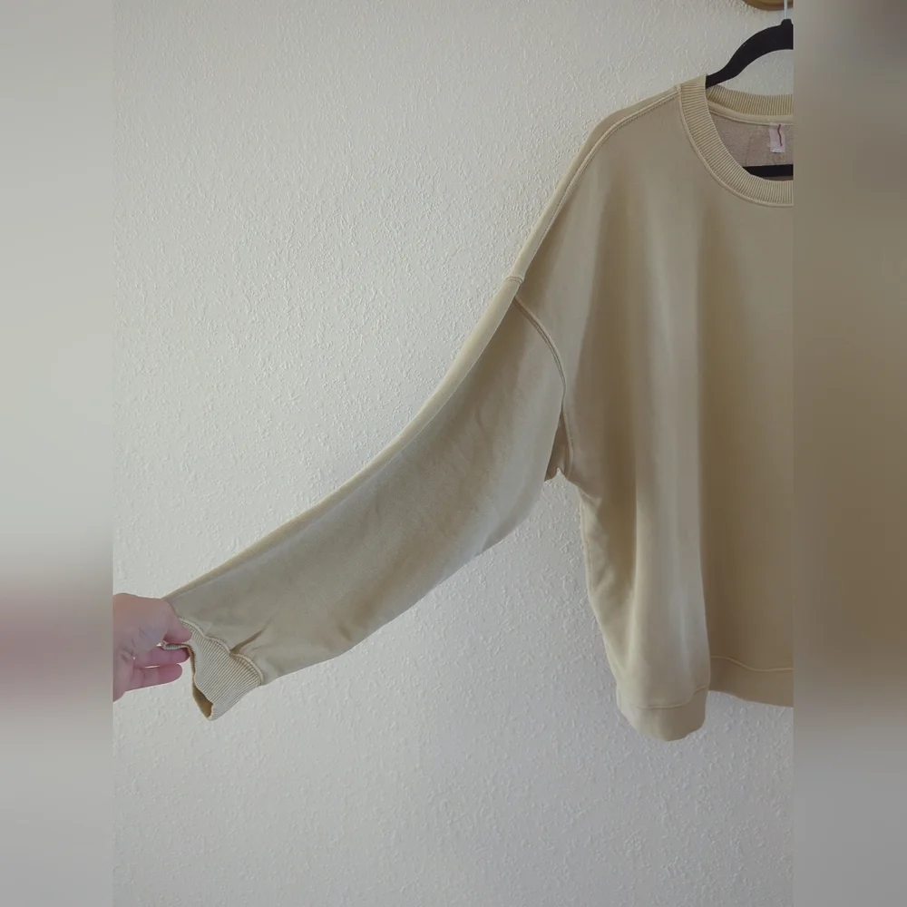 Free People FP Movement All Star Oversized Tunic Oatmilk Size LARGE Nwot